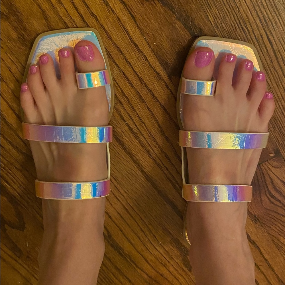 NWOT Iridescent Dolce Vita Sandals
